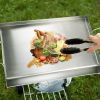 VEVOR Stove Top Griddle, 23.5"x16" Pre-Seasoned Stainless Steel Griddle, Rectangular Double Burner Griddle Pan, Non-Stick Family Pan Cookware with Han