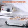 VEVOR Electric Buffet Server & Food Warmer, 14" x 14" Portable Stainless Steel Chafing Dish Set with Temp Control & Oven-Safe Pan, Perfect for Caterin