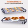 VEVOR Electric Buffet Server & Food Warmer, 25.6" x 15" Portable Stainless Steel Chafing Dish Set with Temp Control & Oven-Safe Pan, Perfect for Cater