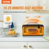VEVOR Portable Oven, 110-120V Home/Office Food Warmer, 80W (Max 100W) Portable Mini Personal Microwave, 2QT Electric Heated Lunch Box, Compatible with