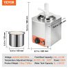 VEVOR Electric Cheese Dispenser with Pump, 2.3 Qt Commercial Hot Fudge Warmer, Plastic Pump Dispenser, 86-230℉ Temp Adjustable Nacho Cheese Sauce Warm
