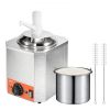 VEVOR Electric Cheese Dispenser with Pump, 2.3 Qt Commercial Hot Fudge Warmer, Plastic Pump Dispenser, 86-230℉ Temp Adjustable Nacho Cheese Sauce Warm
