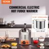 VEVOR Electric Cheese Dispenser with Pump, 2.3 Qt Commercial Hot Fudge Warmer, Stainless Steel Heated Pump Dispenser, 86-230℉ Temp Adjustable Nacho Ch
