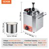 VEVOR Electric Cheese Dispenser with Pump, 2.3 Qt Commercial Hot Fudge Warmer, Stainless Steel Heated Pump Dispenser, 86-230℉ Temp Adjustable Nacho Ch