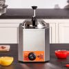 VEVOR Electric Cheese Dispenser with Pump, 2.3 Qt Commercial Hot Fudge Warmer, Stainless Steel Heated Pump Dispenser, 86-230℉ Temp Adjustable Nacho Ch