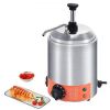 VEVOR Electric Cheese Dispenser with Pump, 2.3 Qt Commercial Hot Fudge Warmer, Stainless Steel Pump Dispenser, 86-230℉ Temp Adjustable Nacho Cheese Sa
