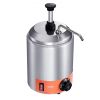 VEVOR Electric Cheese Dispenser with Pump, 2.3 Qt Commercial Hot Fudge Warmer, Stainless Steel Pump Dispenser, 86-230℉ Temp Adjustable Nacho Cheese Sa