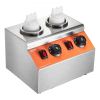 VEVOR Electric Bottle Warmer with Bottles, 0.57x2 Qt Commercial Cheese Dispenser, Hot Fudge Warmer 86-185℉ Temp Adjustable, Plastic Double Bottles Nac