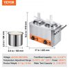 VEVOR Electric Cheese Dispenser with Pumps, 2.3x2 Qt Commercial Hot Fudge Warmer, Plastic Double Pumps Dispenser, 86-230℉ Temp Adjustable Nacho Cheese