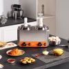 VEVOR Electric Cheese Dispenser with Pumps, 2.3x2 Qt Commercial Hot Fudge Warmer, Plastic Double Pumps Dispenser, 86-230℉ Temp Adjustable Nacho Cheese