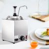VEVOR Cheese Dispenser with Pump, 2.6Qt Capacity Nacho Cheese Warmer with Pump, 650W Hot Fudge Warmer, Stainless Steel Hot Cheese Dispenser for Hot Fu