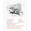 Meat Slicer 180W 10" Electric Deli Food Slicer for Frozen Meat Bread Cheese