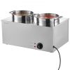 Commercial Soup Warmer Soup Station with 2*6.34Qt Pot Soup Kettle Warmer