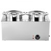 Commercial Soup Warmer Soup Station with 2*6.34Qt Pot Soup Kettle Warmer
