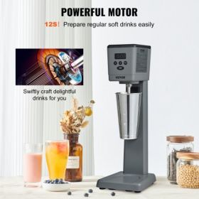 VEVOR Milkshake Maker, 375W Electric Milkshake Machine, Single Head Drink Mixer Blender Machine, LED Intelligent Microswitch, 3-Speed Milkshake Mixer