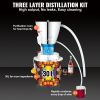 VEVOR Water Alcohol Distiller, 8 Gal/30 L, 304 Stainless Steel Still w/ 6-Lap Coil & Exhaust Port, Home Distillery Kit w/Thermometer Pump, Oxygen-Free