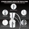 VEVOR Water Alcohol Distiller, 8 Gal/30 L, 304 Stainless Steel Still w/ 6-Lap Coil & Exhaust Port, Home Distillery Kit w/Thermometer Pump, Oxygen-Free