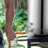 VEVOR Stainless Steel Kettle, 16 GALLON Brewing Pot, Tri Ply Bottom for Beer, Brew Kettle Pot, Home Brewing Supplies Includes Lid, Handle, Thermometer