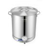 VEVOR Stainless Steel Kettle, 16 GALLON Brewing Pot, Tri Ply Bottom for Beer, Brew Kettle Pot, Home Brewing Supplies Includes Lid, Handle, Thermometer
