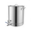 VEVOR Stainless Steel Kettle, 16 GALLON Brewing Pot, Tri Ply Bottom for Beer, Brew Kettle Pot, Home Brewing Supplies Includes Lid, Handle, Thermometer