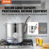 VEVOR Stainless Steel Kettle, 5 GALLON Brewing Pot, Tri Ply Bottom for Beer, Brew Kettle Pot, Home Brewing Supplies Includes Lid, Handle, Thermometer,