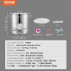 VEVOR Stainless Steel Kettle, 5 GALLON Brewing Pot, Tri Ply Bottom for Beer, Brew Kettle Pot, Home Brewing Supplies Includes Lid, Handle, Thermometer,