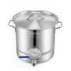 VEVOR Stainless Steel Kettle, 5 GALLON Brewing Pot, Tri Ply Bottom for Beer, Brew Kettle Pot, Home Brewing Supplies Includes Lid, Handle, Thermometer,