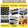 VEVOR Bubble Waffle Maker, 110V Electric Egg Waffle Maker, 1500W Hong Kong Egg Puff Machine w/2 Reversible Pans, Commercial Bubble Waffle Machine w/No