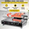 VEVOR Bubble Waffle Maker, 110V Electric Egg Waffle Maker, 1500W Hong Kong Egg Puff Machine w/2 Reversible Pans, Commercial Bubble Waffle Machine w/No