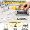 VEVOR Replacement Chopper Blade, 1/2 inch, 3 PCS French Fry Blade Assembly with 6 Extra Knives, Stainless Steel Dicer Parts and Push Block for Cutting