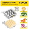 VEVOR Replacement Chopper Blade, 1/2 inch, 3 PCS French Fry Blade Assembly with 6 Extra Knives, Stainless Steel Dicer Parts and Push Block for Cutting