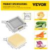 VEVOR Replacement Chopper Blade, 1/4 inch, 3 PCS French Fry Blade Assembly with 6 Extra Knives, Stainless Steel Dicer Parts and Push Block for Cutting
