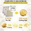 VEVOR Replacement Chopper Blade, 3/8 inch, 3 PCS French Fry Blade Assembly with 6 Extra Knives, Stainless Steel Dicer Parts and Push Block for Cutting