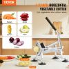 VEVOR Commercial Vegetable Slicer, 1/2 inch Fruit Slicer, Stainless Steel and Aluminum Alloy Vegetable Cutter Slicer Machine, Manual Slicer with Non-s