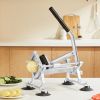VEVOR Commercial Vegetable Slicer, 1/2 inch Fruit Slicer, Stainless Steel and Aluminum Alloy Vegetable Cutter Slicer Machine, Manual Slicer with Non-s