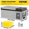 VEVOR 12 Volt Refrigerator 16 Qt, Portable Mini Car Fridge w/ -4℉-68℉ Cooling Range & App Control 12/24V DC & 110-240V AC Electric Compressor Cooler f