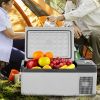 VEVOR 12 Volt Refrigerator 16 Qt, Portable Mini Car Fridge w/ -4℉-68℉ Cooling Range & App Control 12/24V DC & 110-240V AC Electric Compressor Cooler f