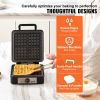 VEVOR Waffle Maker, 4 Slices per Batch, 1200W Square Waffle Iron, Non-Stick Waffle Baker Machine with 122-572℉ / 50-300℃ Temperature Range Teflon-Coat