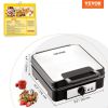 VEVOR Waffle Maker, 4 Slices per Batch, 1200W Square Waffle Iron, Non-Stick Waffle Baker Machine with 122-572℉ / 50-300℃ Temperature Range Teflon-Coat