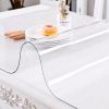 VEVOR Plastic Table Cover 40 x 72 Inch, 1.5 mm Thick Clear Table Protector, Rectangle Clear Desk Mat, Waterproof & Easy Cleaning for Office Dresser Ni