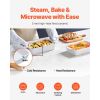 Ceramic Baking Dish 2 Pieces Rectangular Bakeware Set Deep for Baking White
