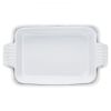Ceramic Baking Dish 2 Pieces Rectangular Bakeware Set Deep for Baking White