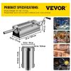 VEVOR Horizontal Sausage Stuffer 5L/11Lbs Manual Sausage Maker With 5 Filling Nozzles Sausage Stuffing Machine For Home & Commercial Use Stainless Ste