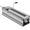 VEVOR Horizontal Sausage Stuffer 7L/15Lbs Manual Sausage Maker With 5 Filling Nozzles Sausage Stuffing Machine For Home & Commercial Use Stainless Ste
