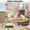 VEVOR Commercial Vegetable Fruit Chopper, Stainless Steel French Fry Cutter with 4 Blades 1/4" 3/8" 1/2", 6-wedge Slicer, Chopper Dicer with Tray, Hea