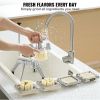 VEVOR Commercial Vegetable Fruit Chopper, Stainless Steel French Fry Cutter with 4 Blades 1/4" 3/8" 1/2", 6-wedge Slicer, Chopper Dicer with Tray, Hea