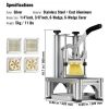VEVOR Commercial French Fry Cutter with 4 Replacement Blades, 1/4″ & 3/8″ Blade Easy Dicer Chopper, 6-wedge Slicer & 6-wedge Apple Corer, Lemon Potato