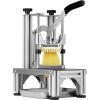 VEVOR Commercial French Fry Cutter with 4 Replacement Blades, 1/4″ & 3/8″ Blade Easy Dicer Chopper, 6-wedge Slicer & 6-wedge Apple Corer, Lemon Potato