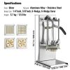 VEVOR Commercial French Fry Cutter with 4 Replacement Blades, 1/4″ and 3/8″ Blade Easy Dicer Chopper, 6-wedge Slicer and 6-wedge Apple Corer, Lemon Po