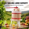 VEVOR Fruit Wine Press Manual Press for Wine Making 3.2 Gal/12L Wood Basket
